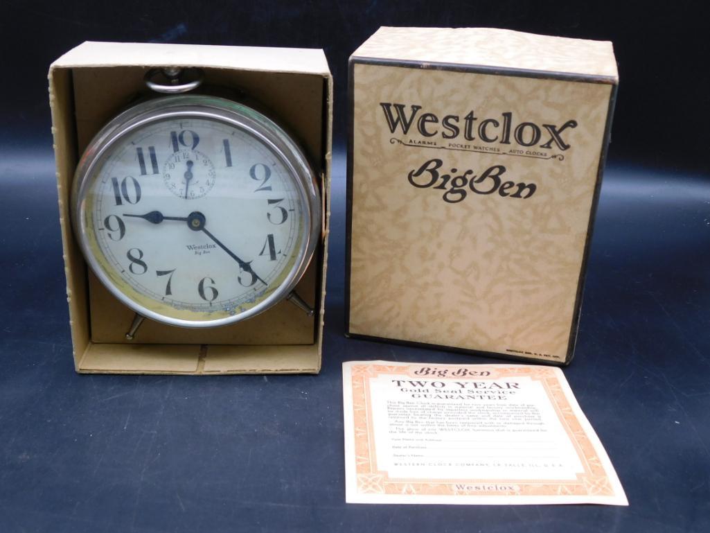 WESTCLOX BIG BEN CLOCK WITH ORIGINAL BOX VINTAGE COLLECTIBLE: WESTCLOX BIG BEN CLOCK WITH ORIGINAL BOX VINTAGE COLLECTIBLE