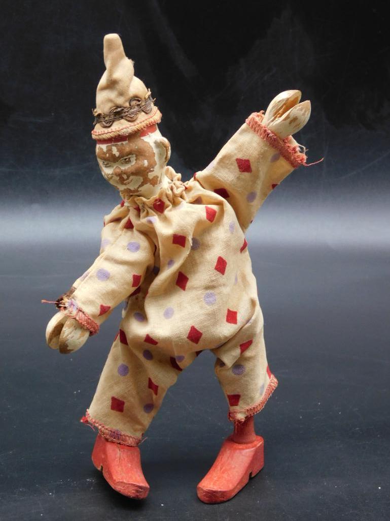 CIRCUS CLOWN DOLL TOY VINTAGE ANTIQUE COLLECTIBLE: CIRCUS CLOWN DOLL TOY VINTAGE ANTIQUE COLLECTIBLE