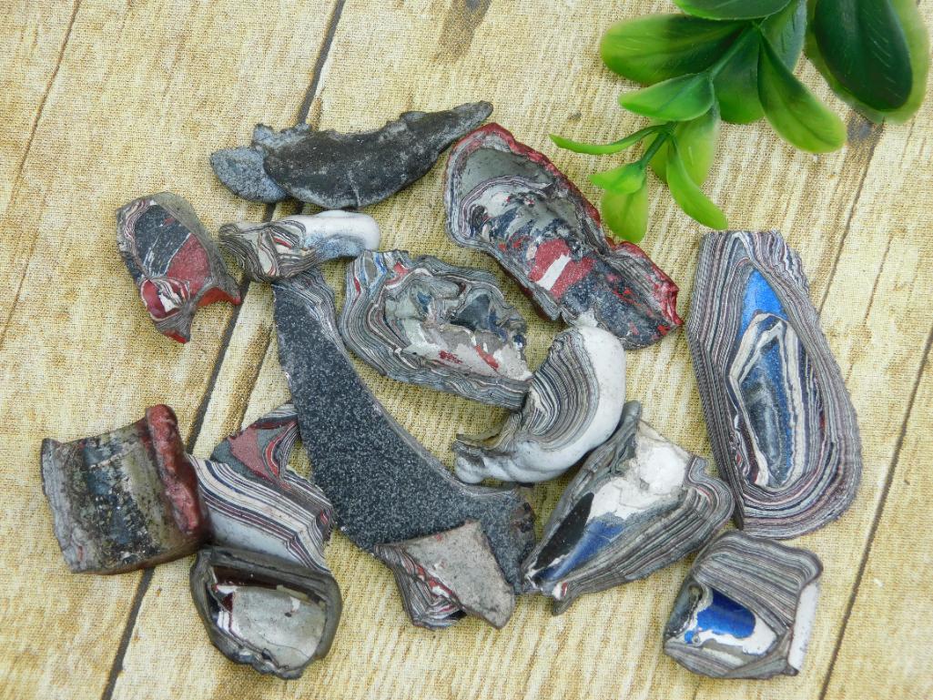 FORDITE MOTOR CITY AGATE ROCK STONE LAPIDARY SPECIMEN (1 of 2)