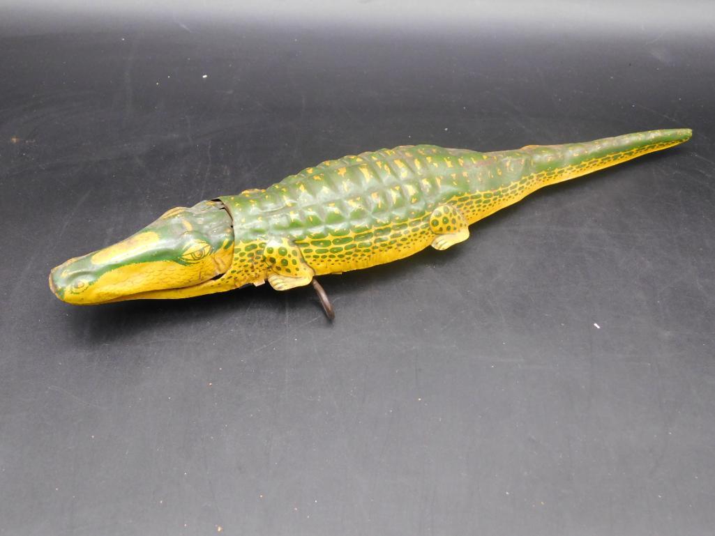 CROCODILE TIN TOY WIND UP TOY VINTAGE: CROCODILE TIN TOY WIND UP TOY VINTAGE