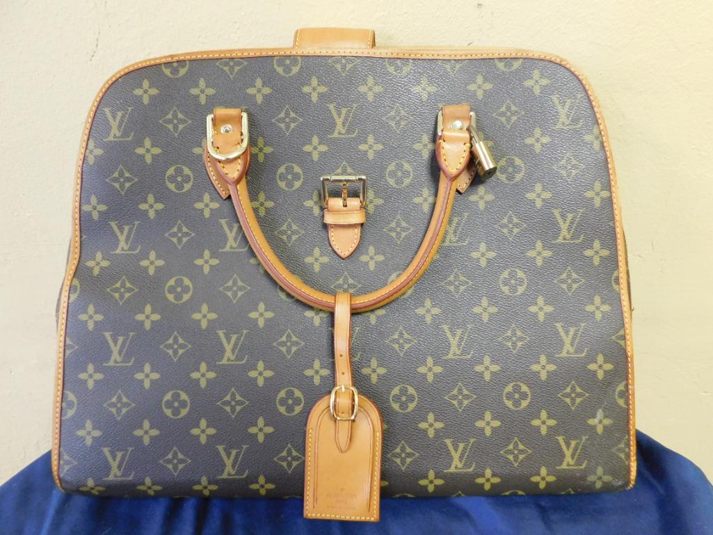 LOUIS VUITTON RIVOLI MONOGRAM VINTAGE LEATHER HANDBAG VINTAGE ANTIQUE (1 of 9)
