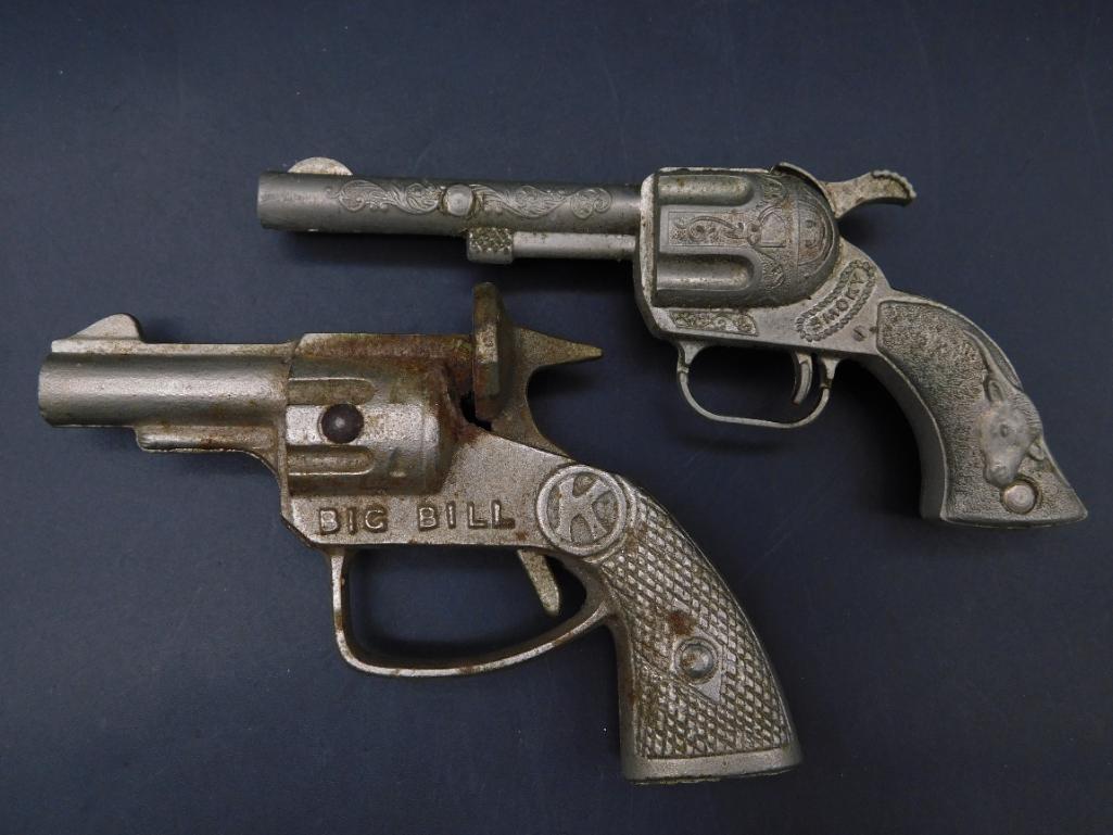 BIG BILL AND SMOKY TOY CAP GUNS VINTAGE ANTIQUE: BIG BILL AND SMOKY TOY CAP GUNS VINTAGE ANTIQUE