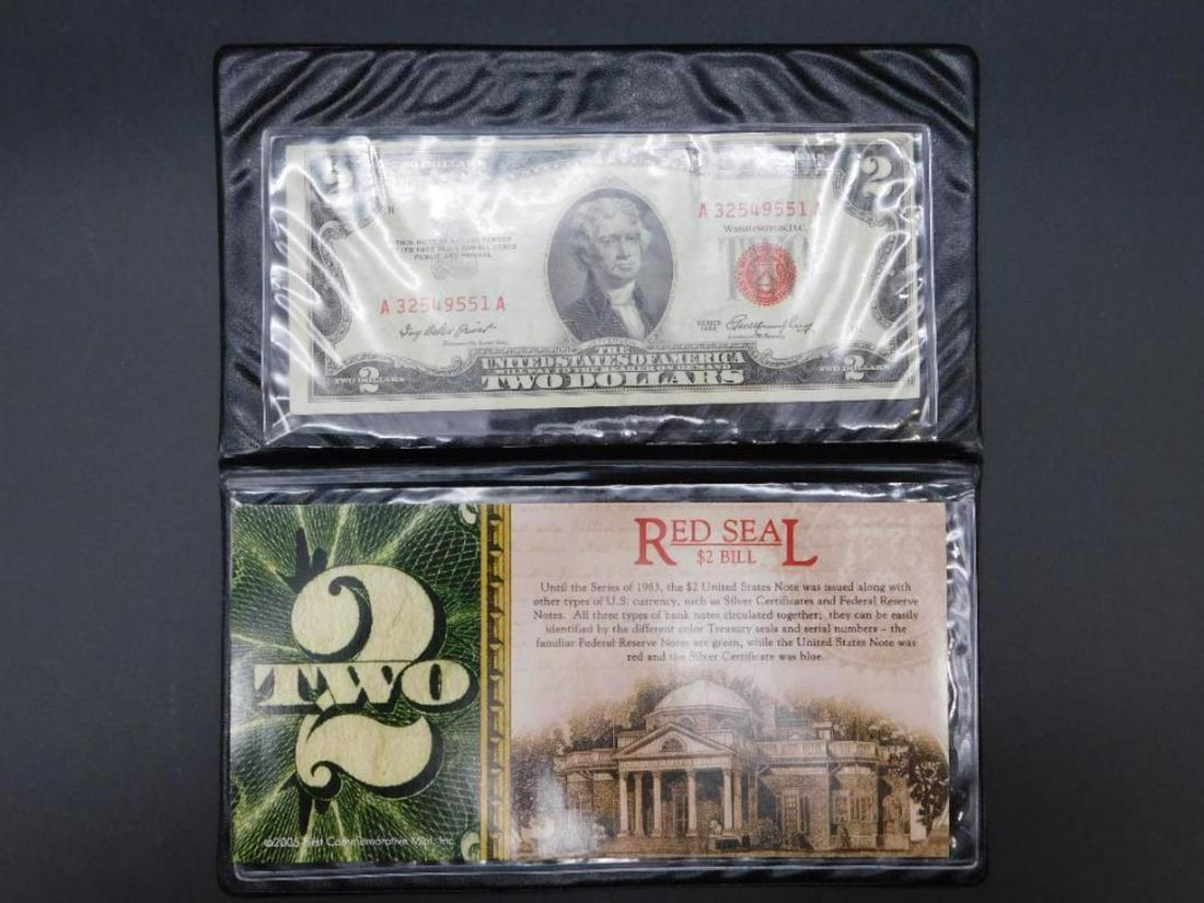 RED SEAL TWO DOLLAR BILL NUMISMATIC COLLECTIBLE: RED SEAL TWO DOLLAR BILL NUMISMATIC COLLECTIBLE