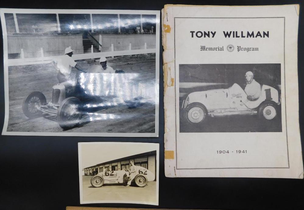 1937 TONY WILLMAN MEMORIAL PROGRAM AND PHOTOS EARLY NASCAR CAR RACING PHOTOGRAPH COLLECTION INDY 500 (1 of 5)