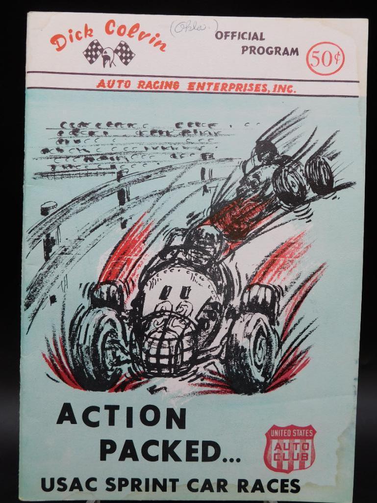 DICK COLVIN OFFICIAL PROGRAM EARLY NASCAR CAR RACING PHOTOGRAPH COLLECTION INDY 500 INDIANAPOLIS 500 (1 of 6)