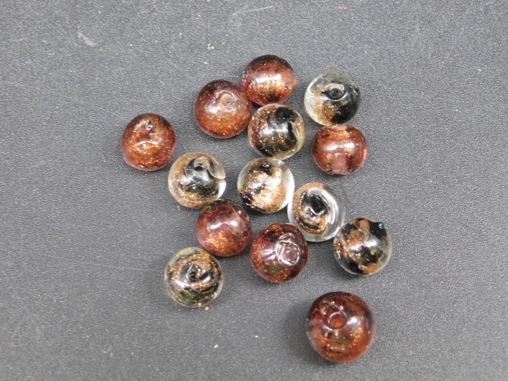 HAND MADE GLASS BEADS VINTAGE ANTIQUE: HAND MADE GLASS BEADS VINTAGE ANTIQUE