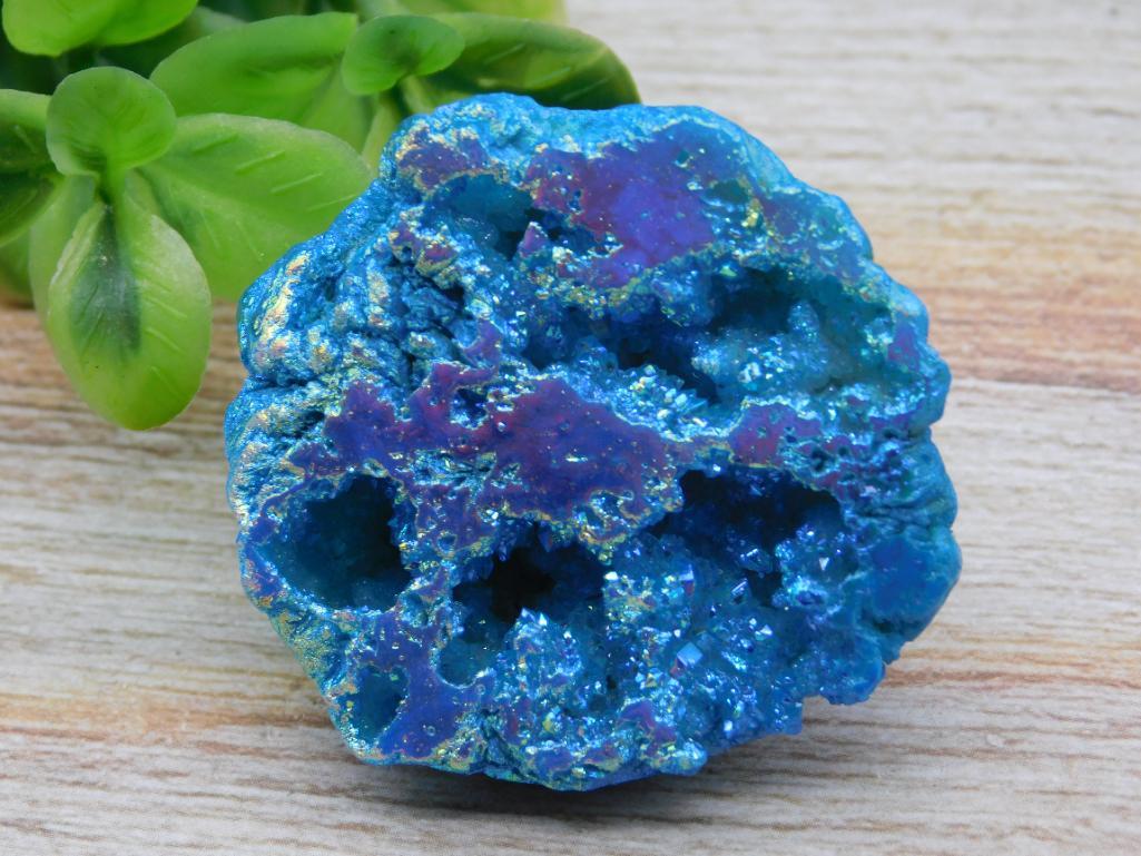 BLUE ALIEN EGG GEODE ROCK STONE LAPIDARY SPECIMEN (1 of 2)