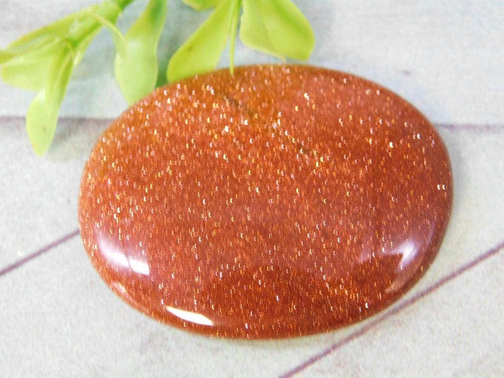 GOLDSTONE WORRY STONE ROCK STONE LAPIDARY SPECIMEN (1 of 2)