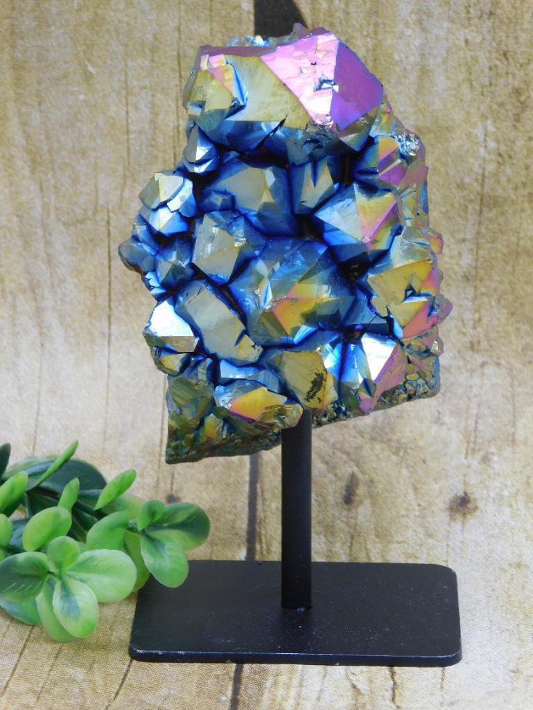 TITANIUM AMETHYST DISPLAY ROCK STONE LAPIDARY SPECIMEN (1 of 2)