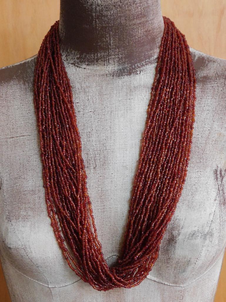 SEED BEAD NECKLACE VINTAGE ANTIQUE (1 of 2)