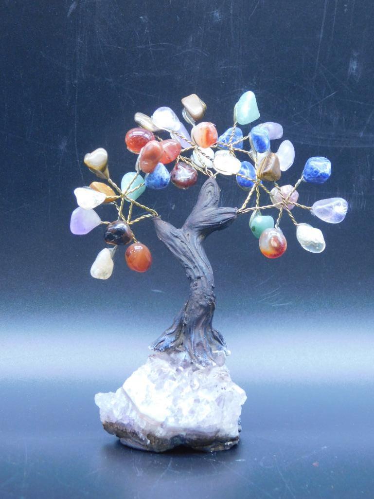 MIXED STONE TREE ROCK STONE LAPIDARY SPECIMEN (1 of 2)