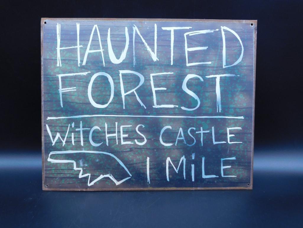 WIZARD OF OZ HAUNTED FOREST SIGN VINTAGE ANTIQUE (1 of 3)