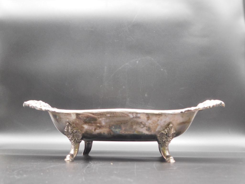 BAROQUE BY WALLACE FOOTED SILVER DISH VINTAGE ANTIQUE (1 of 5)