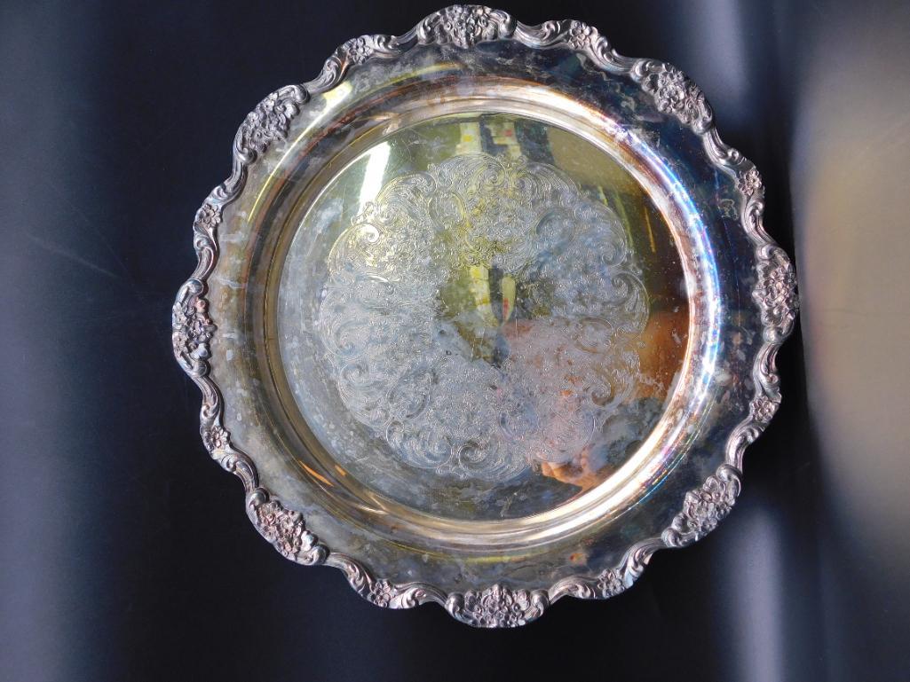 VINTAGE SILVER PLATTER VINTAGE ANTIQUE: VINTAGE SILVER PLATTER VINTAGE ANTIQUE