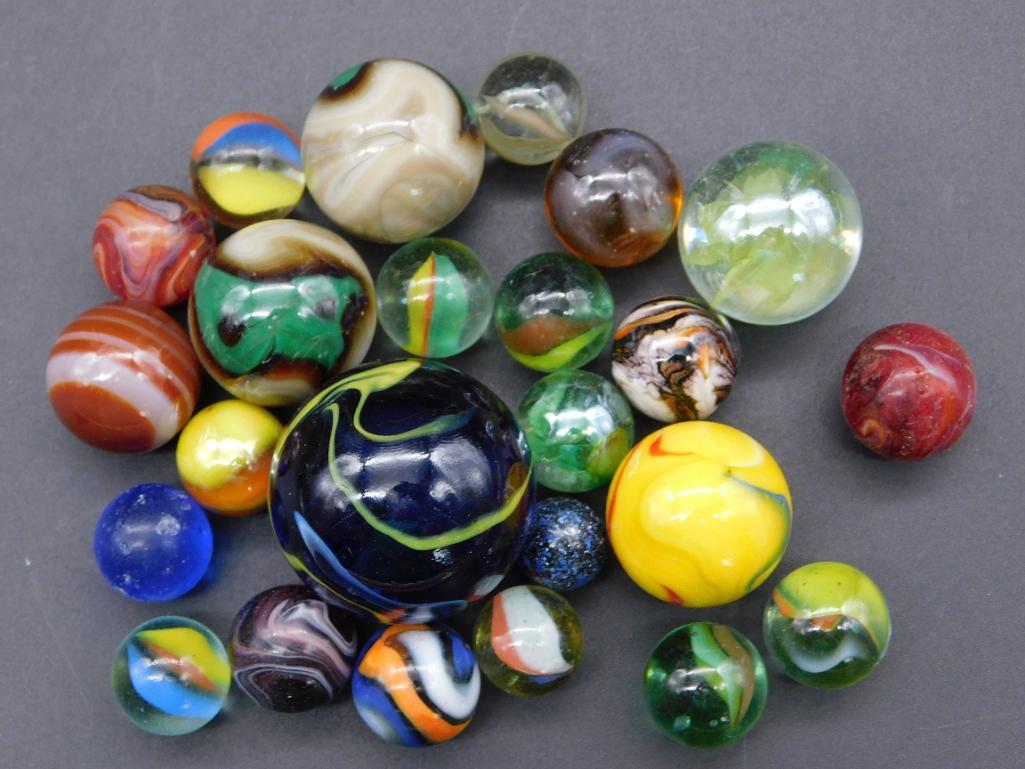 LARGE MARBLE LOT VINTAGE ANTIQUE (1 of 2)