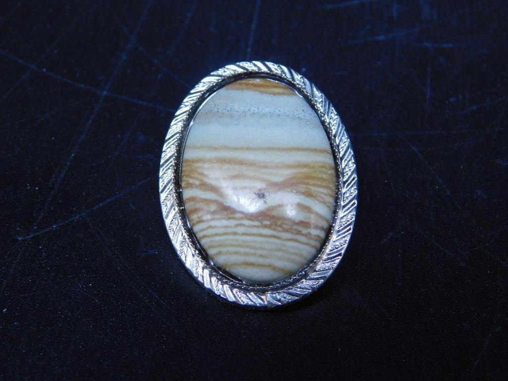 JASPER BROOCH VINTAGE ANTIQUE: JASPER BROOCH VINTAGE ANTIQUE