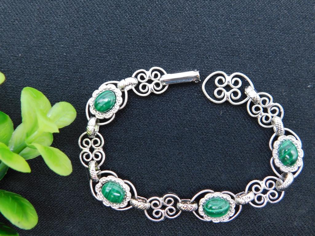 MALACHITE BRACELET ROCK STONE LAPIDARY SPECIMEN (1 of 2)