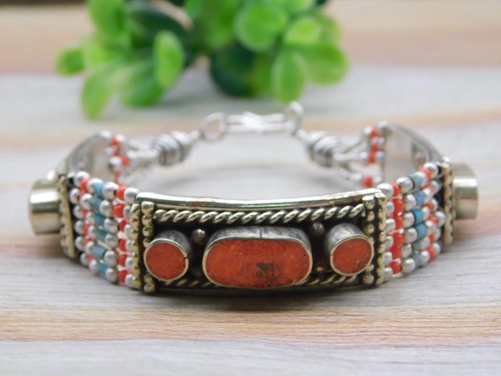 MIXED STONE BRACELET ROCK STONE LAPIDARY SPECIMEN (1 of 2)