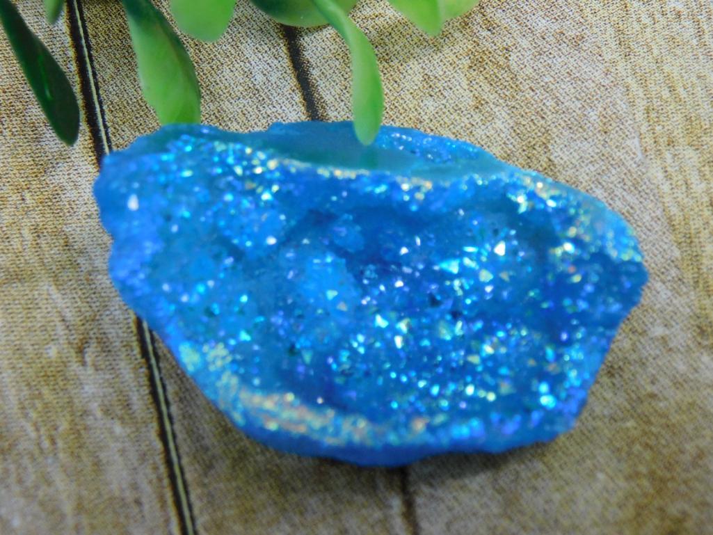 BLUE ALIEN EGG GEODE ROCK STONE LAPIDARY SPECIMEN (1 of 2)