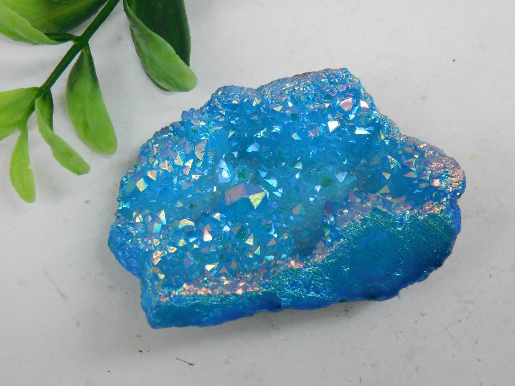 BLUE ALIEN EGG GEODE ROCK STONE LAPIDARY SPECIMEN (1 of 2)