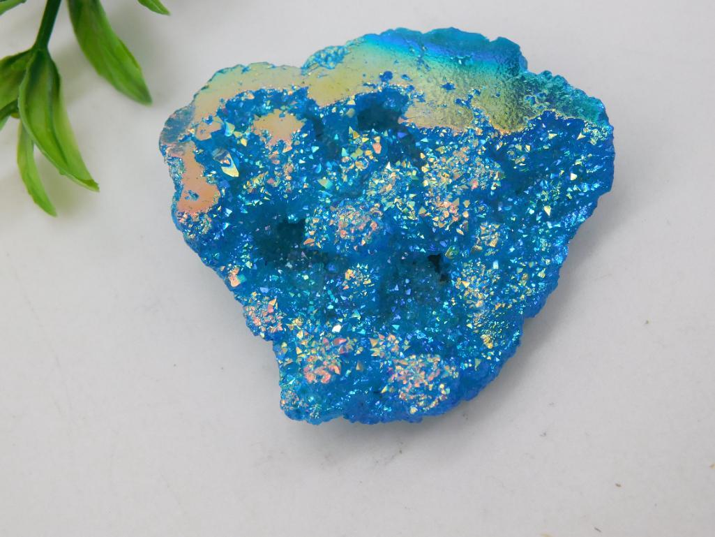 BLUE ALIEN EGG GEODE ROCK STONE LAPIDARY SPECIMEN (1 of 2)