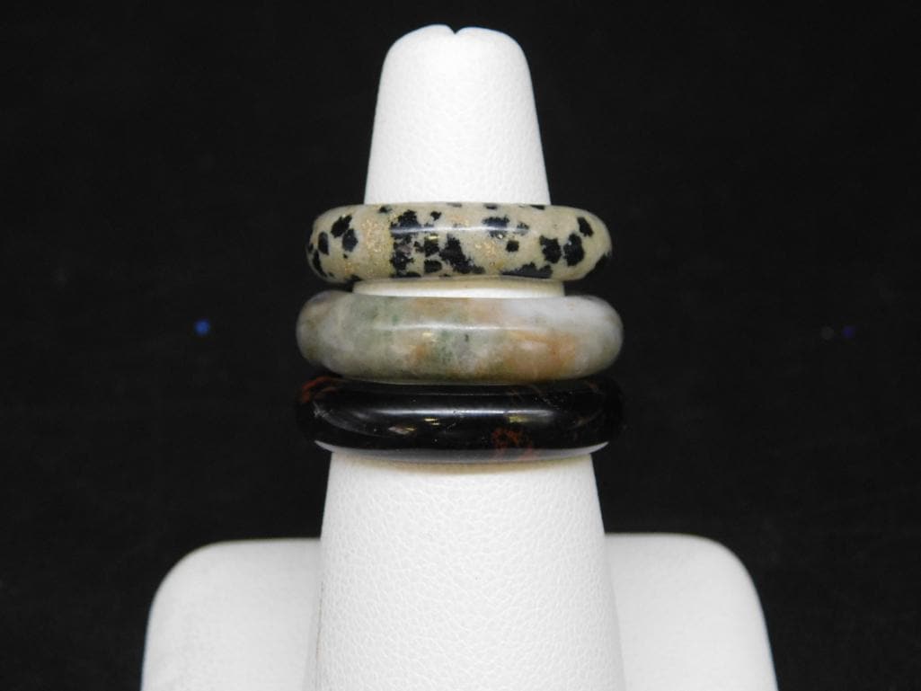 GENUINE STONE RINGS ROCK STONE LAPIDARY SPECIMEN (1 of 2)