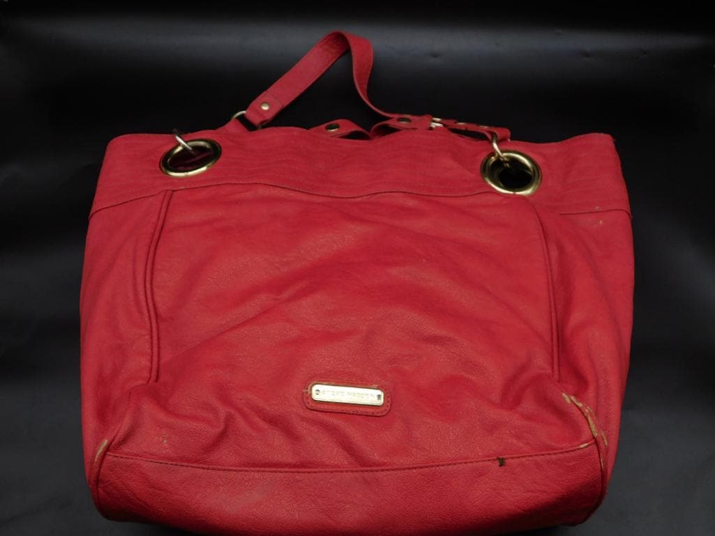 RED STEVE MADDEN PURSE HANDBAG VINTAGE ANTIQUE: RED STEVE MADDEN PURSE HANDBAG VINTAGE ANTIQUE