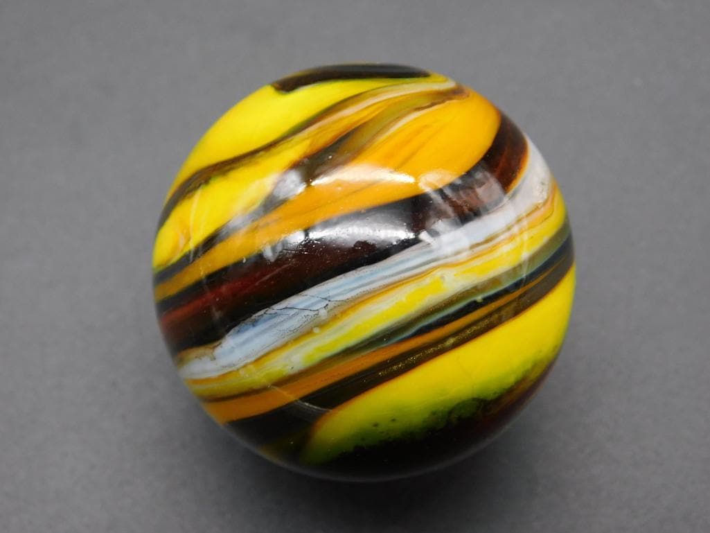 LARGE GLASS MARBLE VINTAGE ANTIQUE: LARGE GLASS MARBLE VINTAGE ANTIQUE