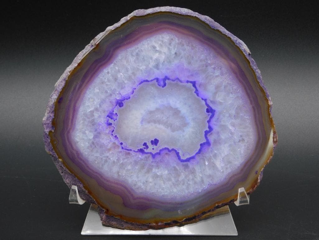 AGATE SLICE ROCK STONE LAPIDARY SPECIMEN (1 of 2)