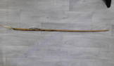 HANDCARVED WOODEN WALKING STICK WITH ANTLER VINTAGE ANTIQUE