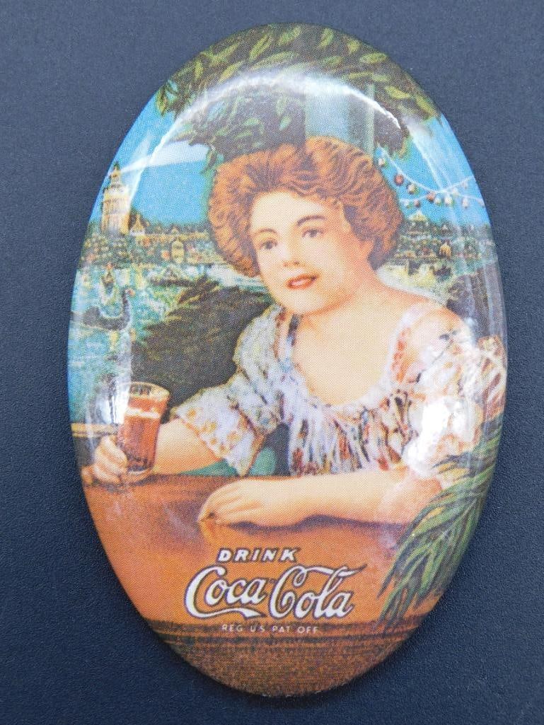 COCA COLA SMALL POCKET MIRROR VINTAGE ANTIQUE: COCA COLA SMALL POCKET MIRROR VINTAGE ANTIQUE