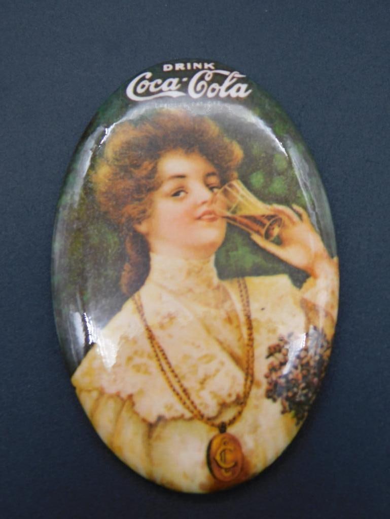 COCA COLA SMALL POCKET MIRROR VINTAGE ANTIQUE: COCA COLA SMALL POCKET MIRROR VINTAGE ANTIQUE