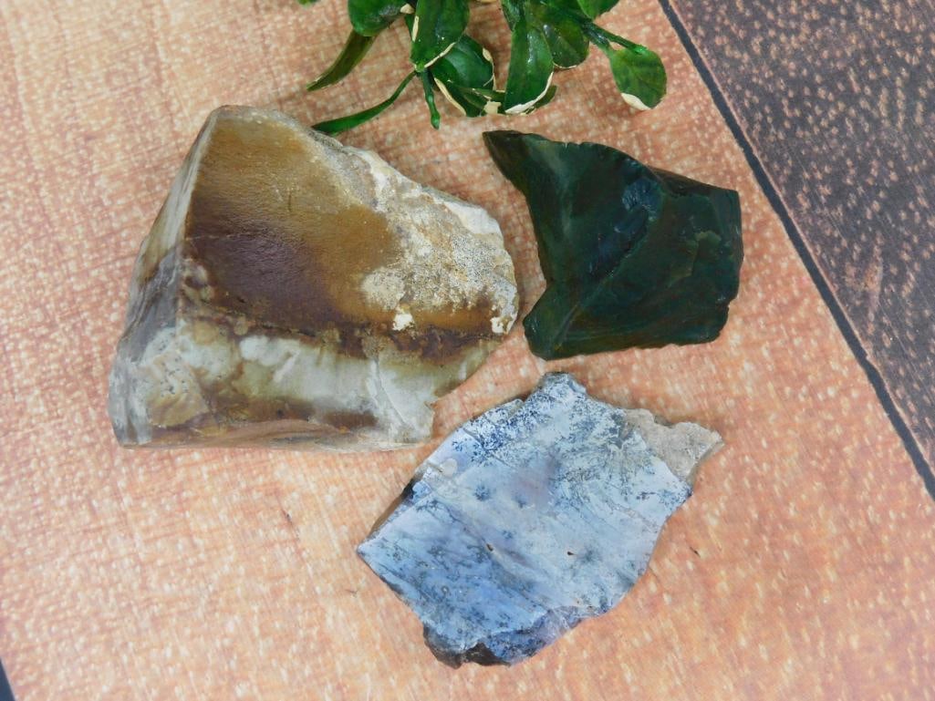 MIXED ROUGH LOT ROCK STONE LAPIDARY SPECIMEN (1 of 2)
