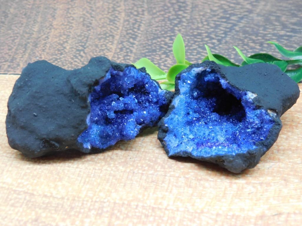 BLUE GEODE ROCK STONE LAPIDARY SPECIMEN (1 of 2)