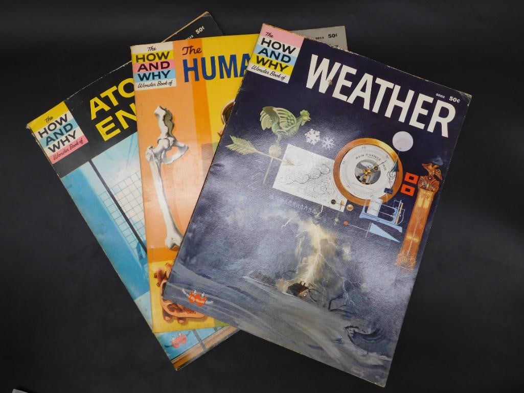 1960S THE HOW AND WHY WONDER BOOKS SET OF 3 VINTAGE ANTIQUE (1 of 4)