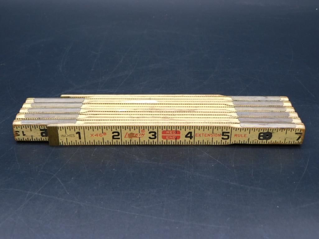 LUFKIN WOODEN FOLDING RULER VINTAGE ANTIQUE: LUFKIN WOODEN FOLDING RULER VINTAGE ANTIQUE