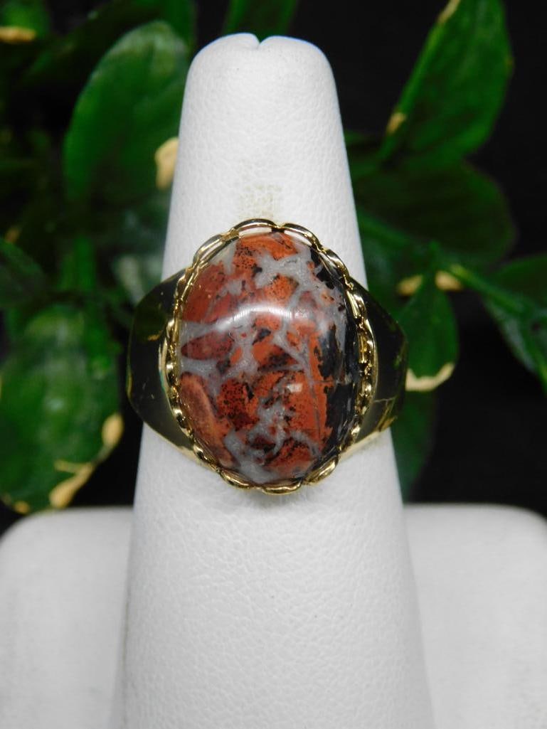 BRECCIATED JASPER RING ROCK STONE LAPIDARY SPECIMEN (1 of 2)