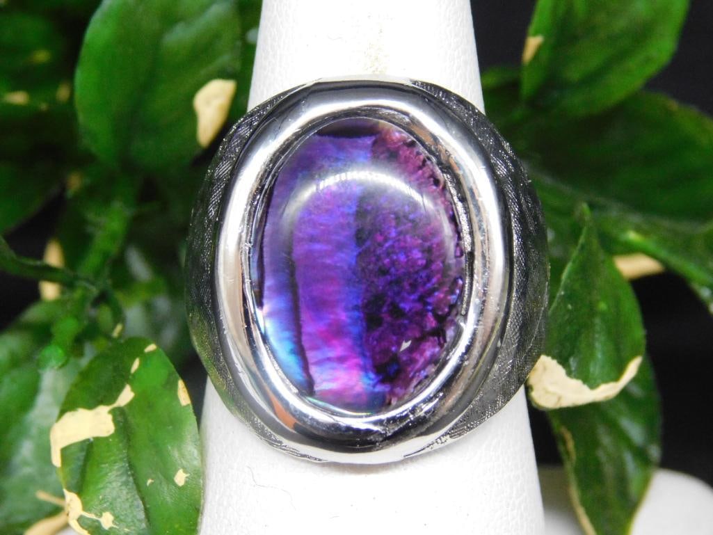 ABALONE RING ROCK STONE LAPIDARY SPECIMEN (1 of 2)