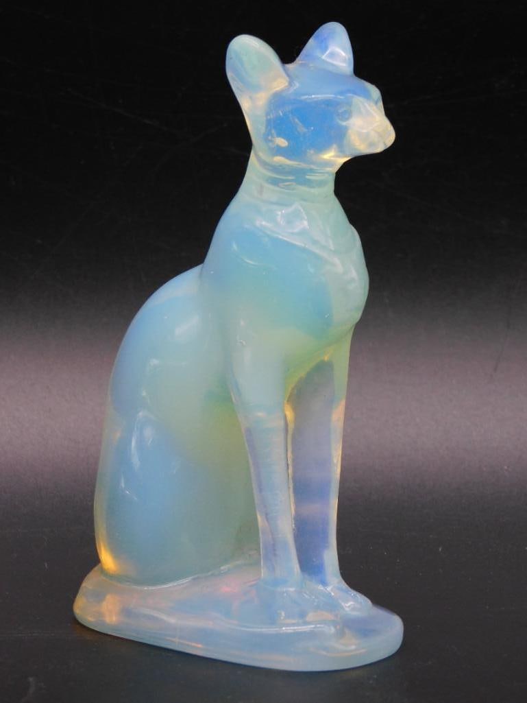 OPALITE SPHYNX CAT STATUE ROCK STONE LAPIDARY SPECIMEN (1 of 4)