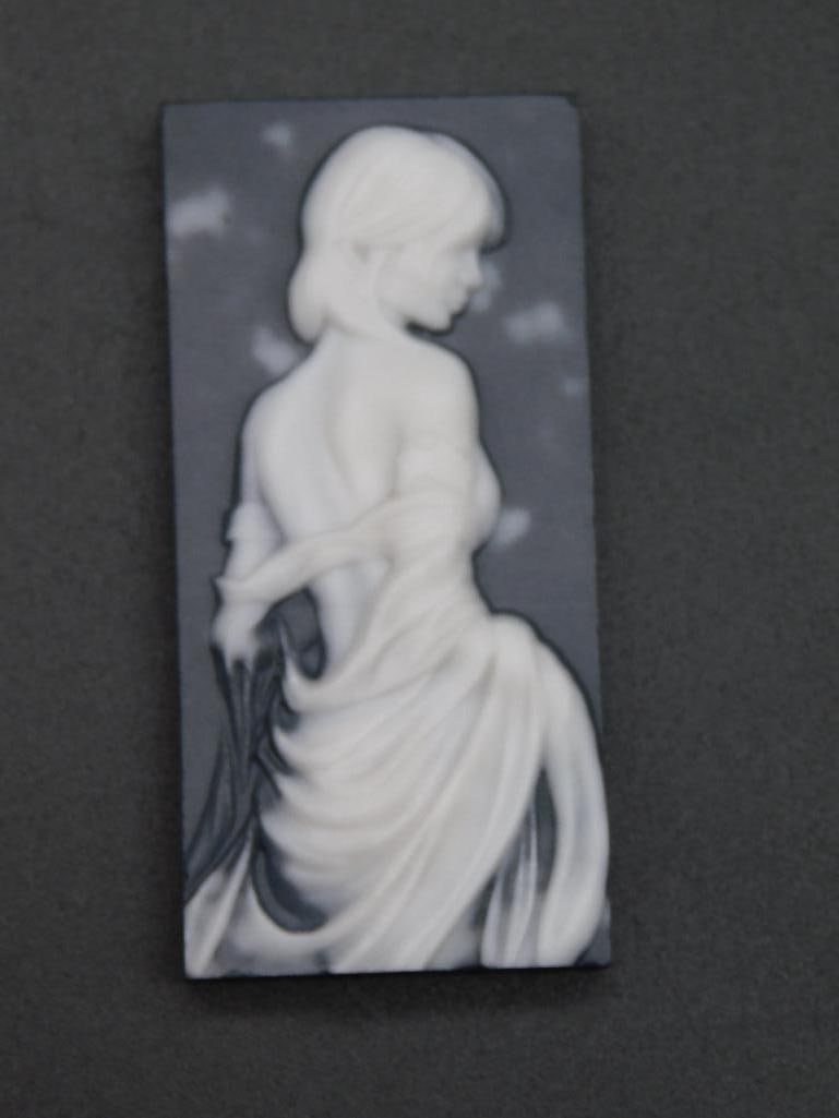 TAI CHI JASPER CAMEO PENDANT ROCK STONE LAPIDARY SPECIMEN: TAI CHI JASPER CAMEO PENDANT ROCK STONE LAPIDARY SPECIMEN