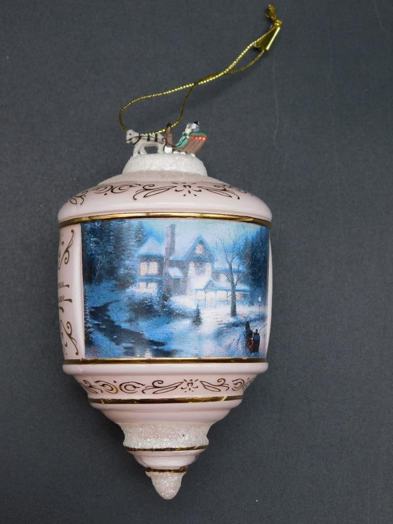 THOMAS KINKADE CHRISTMAS ORNAMENT VINTAGE ANTIQUE: THOMAS KINKADE CHRISTMAS ORNAMENT VINTAGE ANTIQUE