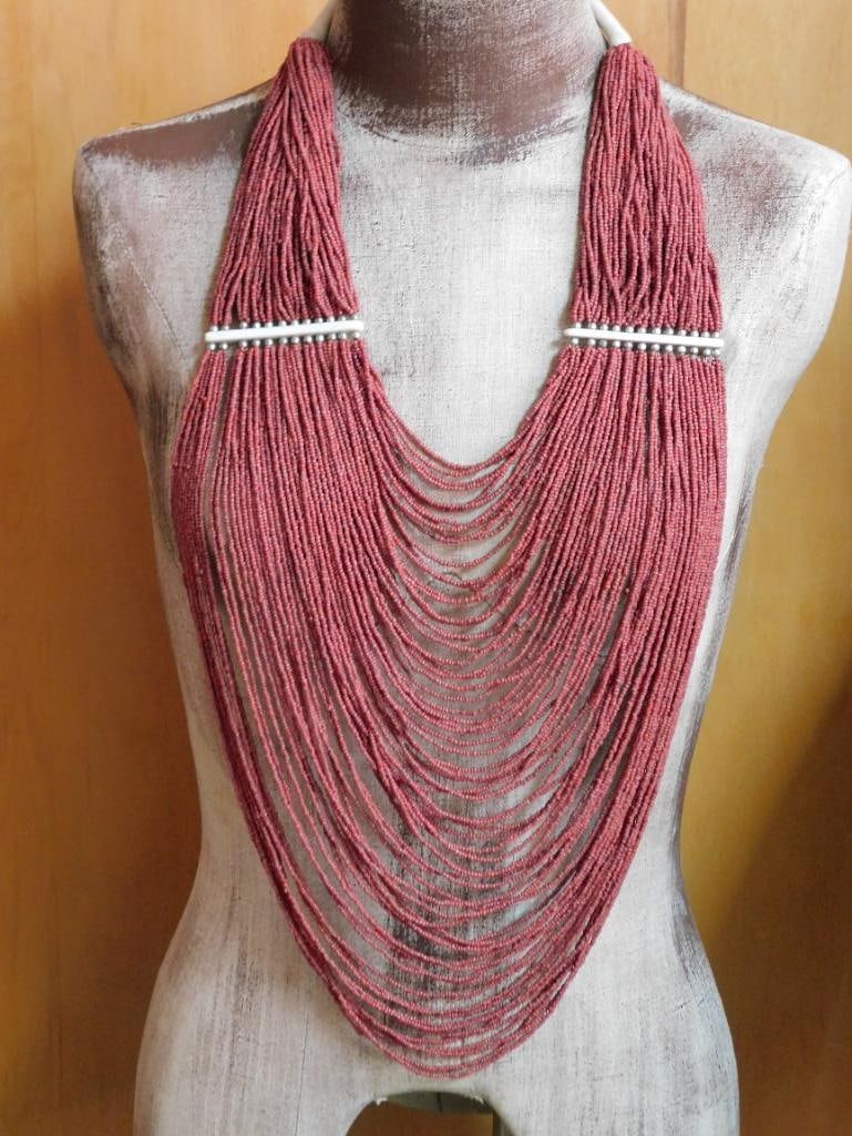 SEED BEAD NECKLACE ROCK STONE LAPIDARY SPECIMEN (1 of 3)