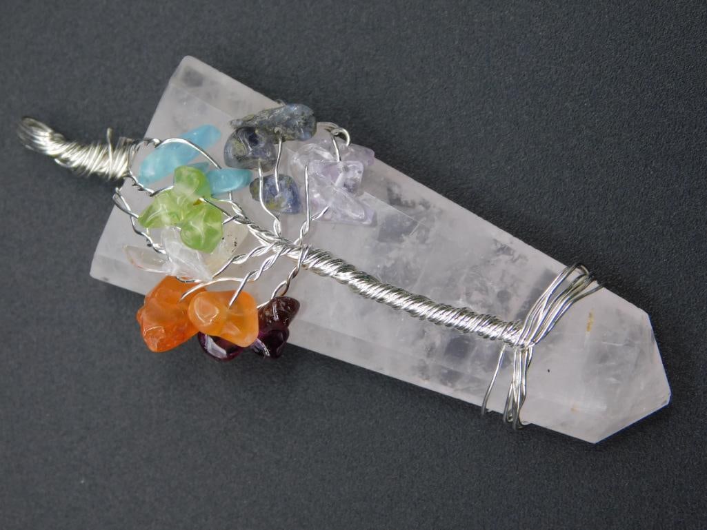 MIXED STONE PENDANT ROCK STONE LAPIDARY SPECIMEN (1 of 2)