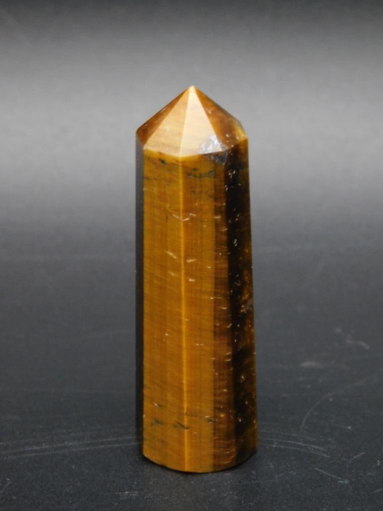 TIGER EYE OBELISK ROCK STONE LAPIDARY SPECIMEN (1 of 2)