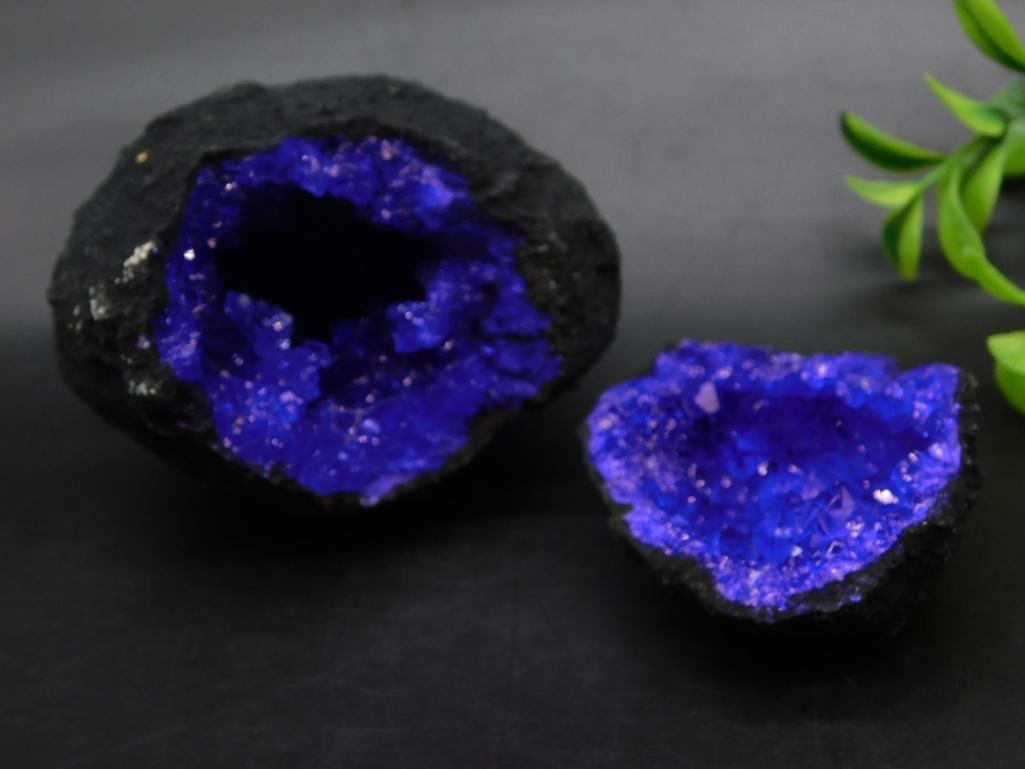 BLUE GEODE ROCK STONE LAPIDARY SPECIMEN (1 of 4)