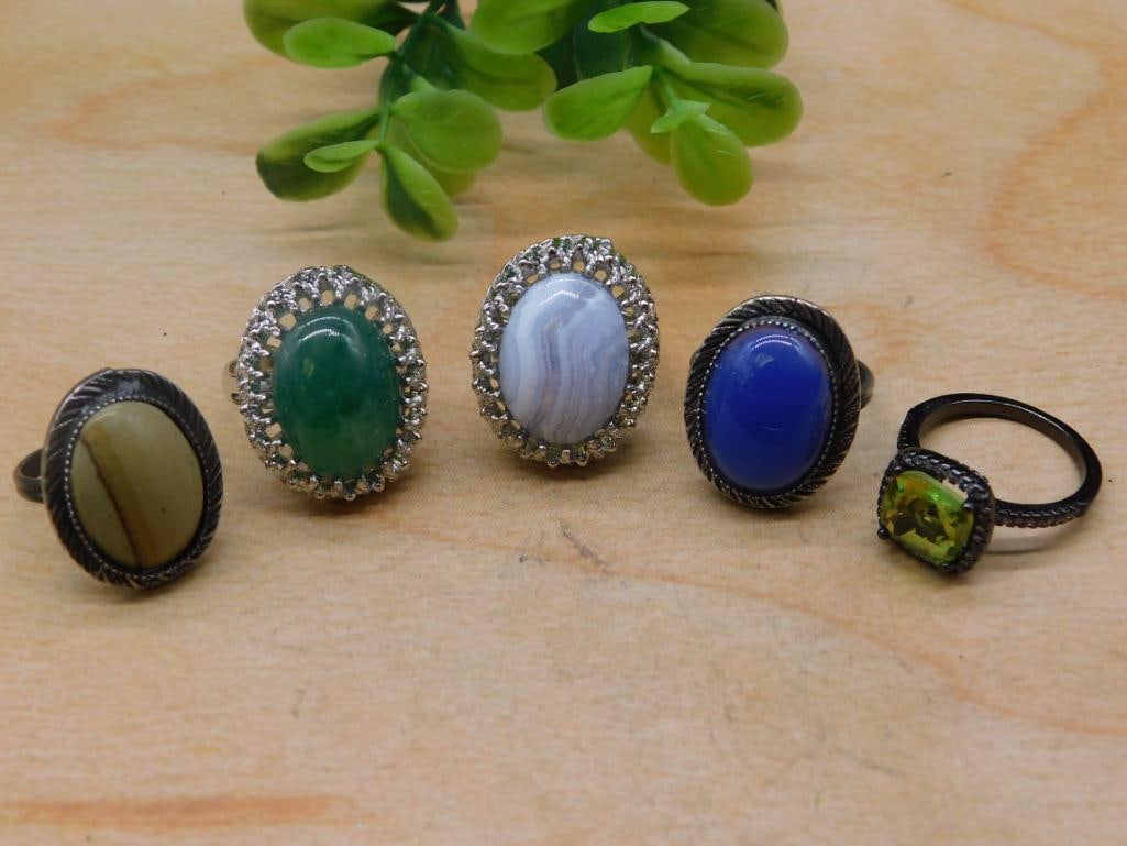 STONE RINGS ROCK STONE LAPIDARY SPECIMEN (1 of 3)