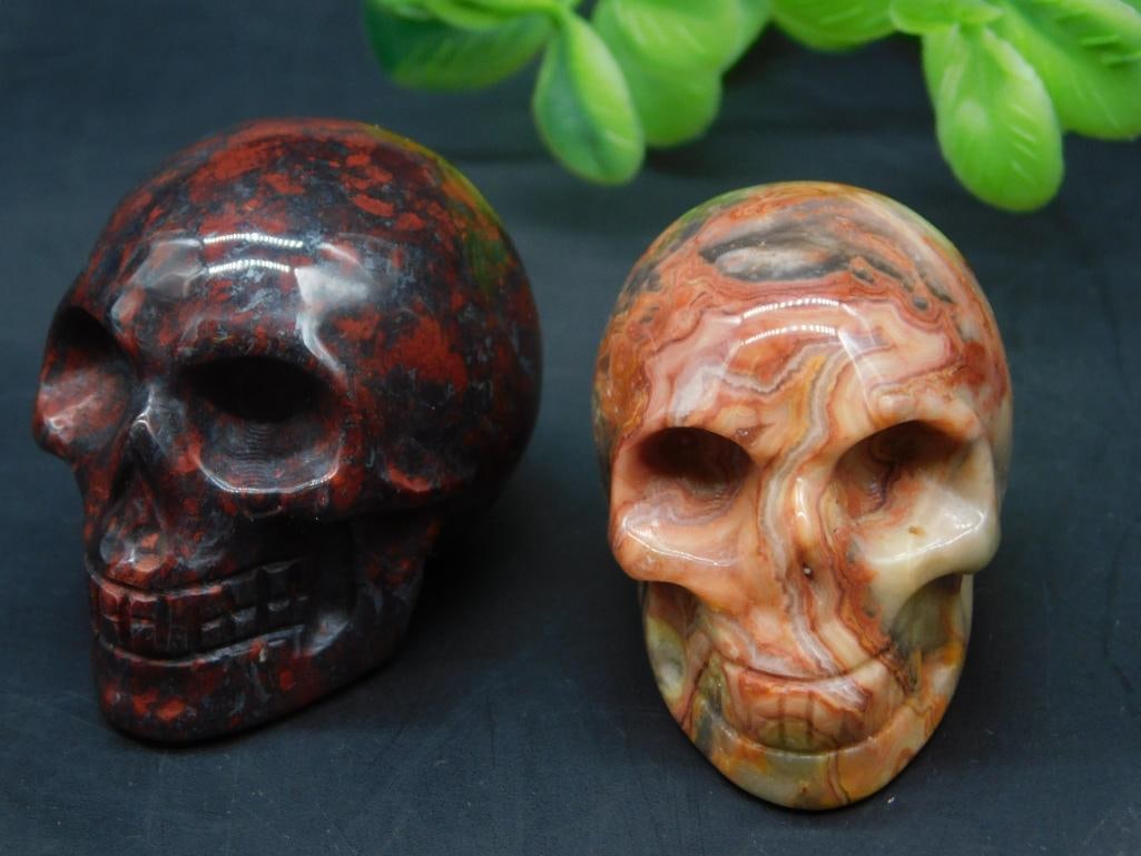 STONE SKULL ROCK STONE LAPIDARY SPECIMEN (1 of 2)