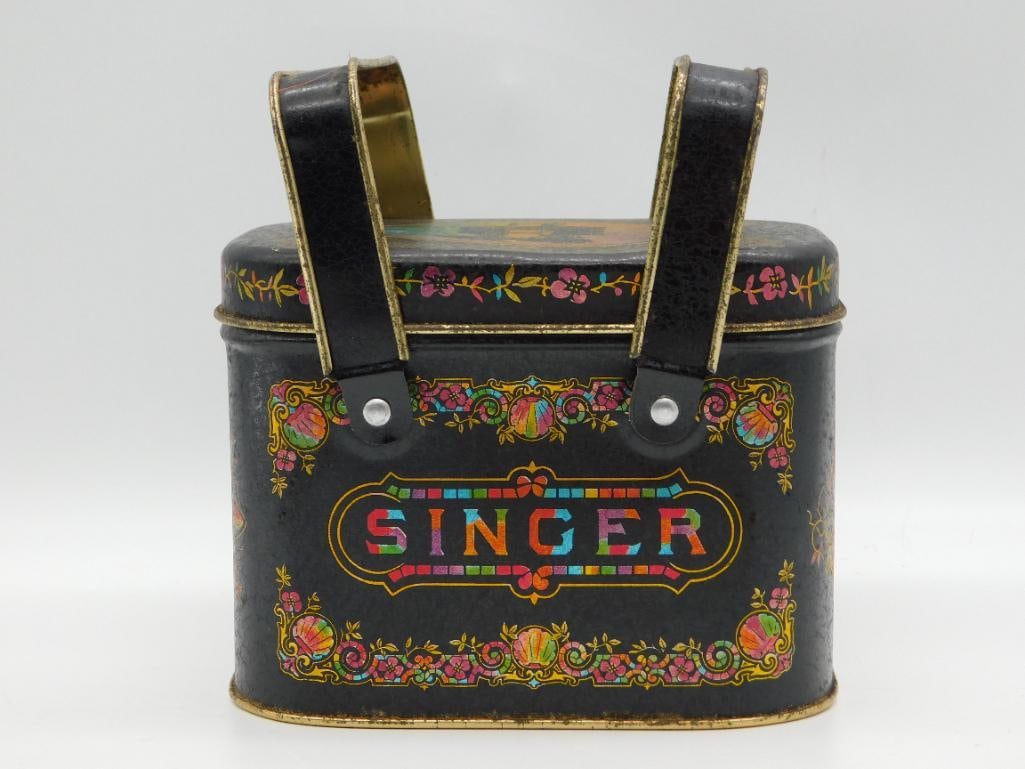 SINGER SEWING TIN VINTAGE ANTIQUE: SINGER SEWING TIN VINTAGE ANTIQUE