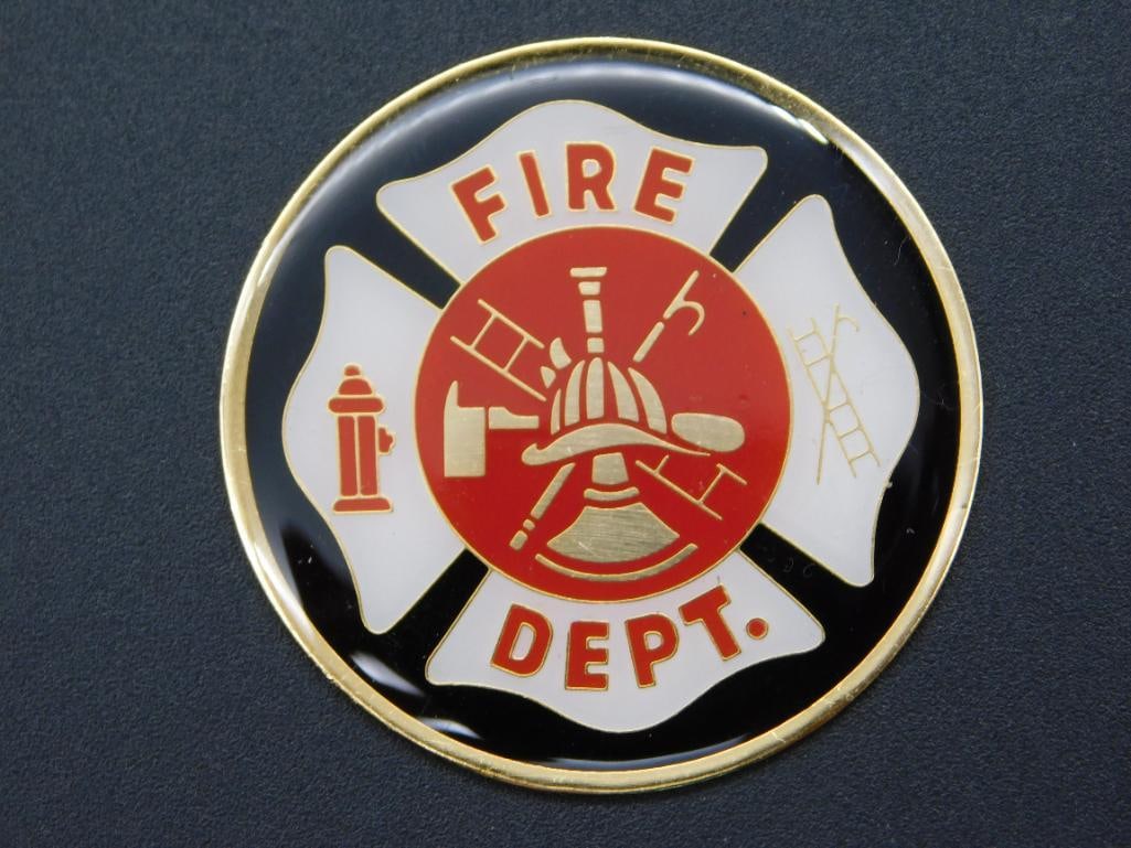 FIRE DEPARTMENT CABOCHON MEDALLION (1 of 2)