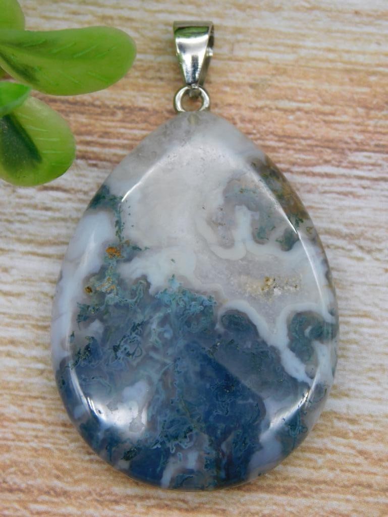 TREE AGATE PENDANT ROCK STONE LAPIDARY SPECIMEN (1 of 2)